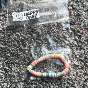 Red and Pink Jewelry Stretch Bracelet with Elastic Cord